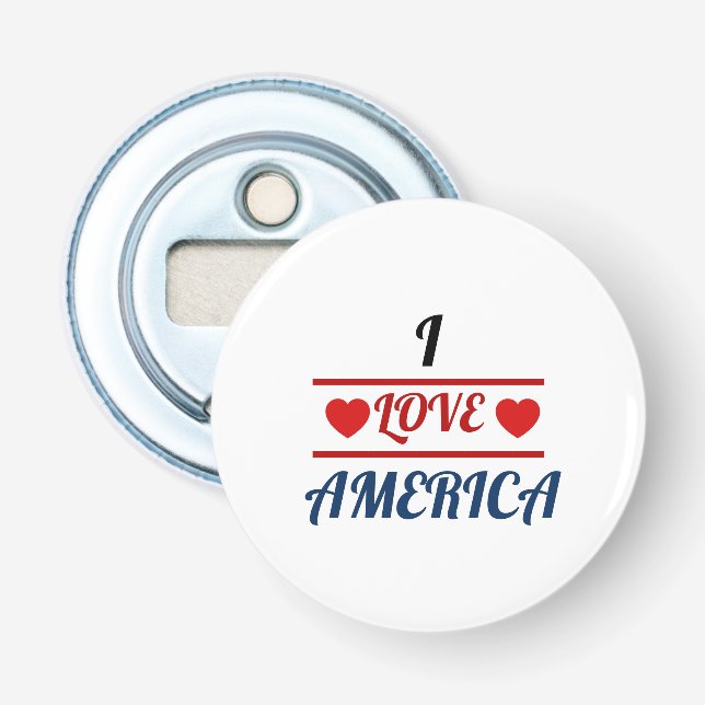 Flaschenöffner - Ich liebe Amerika (Vorderseite)