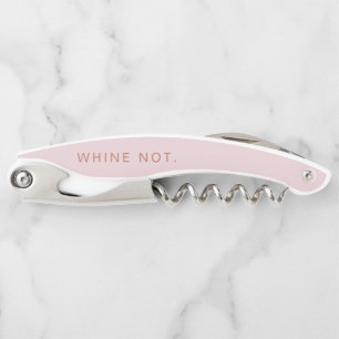 Flaschenöffner "Whine Not" Rose Gold Pink Korkenz Kellnermesser