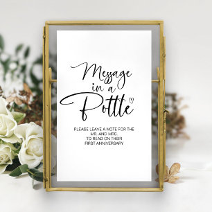Flaschenpost Hochzeitsgästebuch Schild