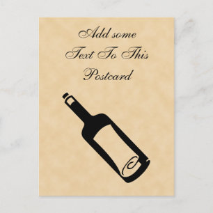Flaschenpost Postkarte