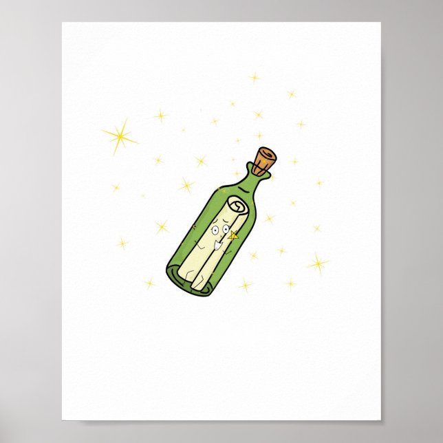 Flaschenpost-Thema Poster (Vorne)