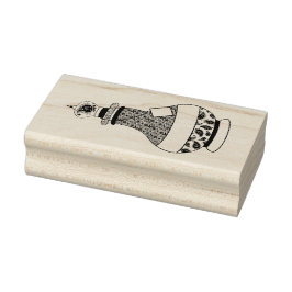 Flaschenuhr Gummistempel