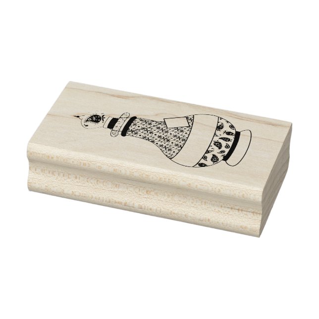 Flaschenuhr Gummistempel (Stempel)