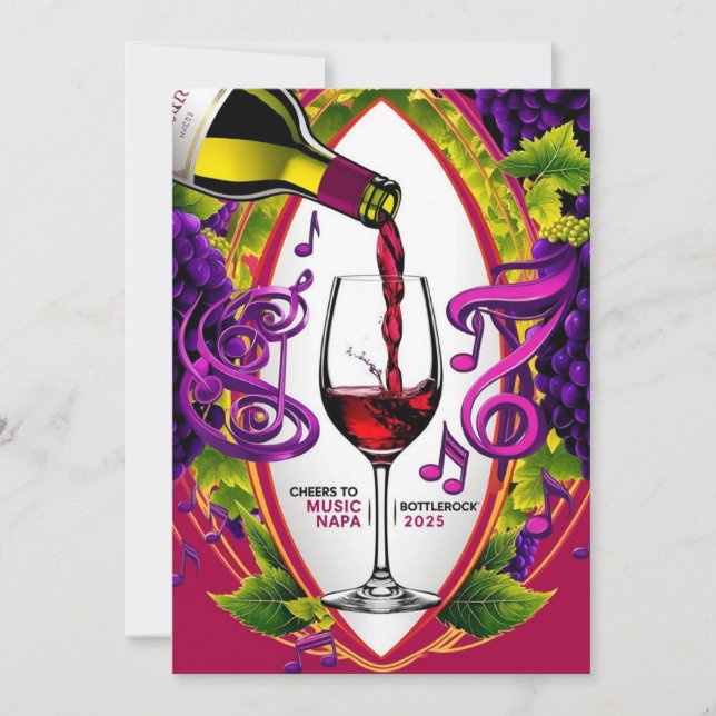 FlascheRock Napa Valley CARD Einladung (Vorderseite)