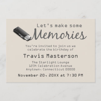 Flash Drive Geburtstagsparty Einladung
