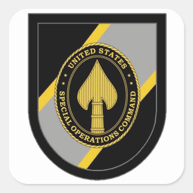 FLASH/DUI-JOINT-SPECIIAL OPS-BEFEHLERSTICKER QUADRATISCHER AUFKLEBER (Vorderseite)