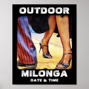 Flash Mob Impromptu Outdoor Tango Milonga Poster