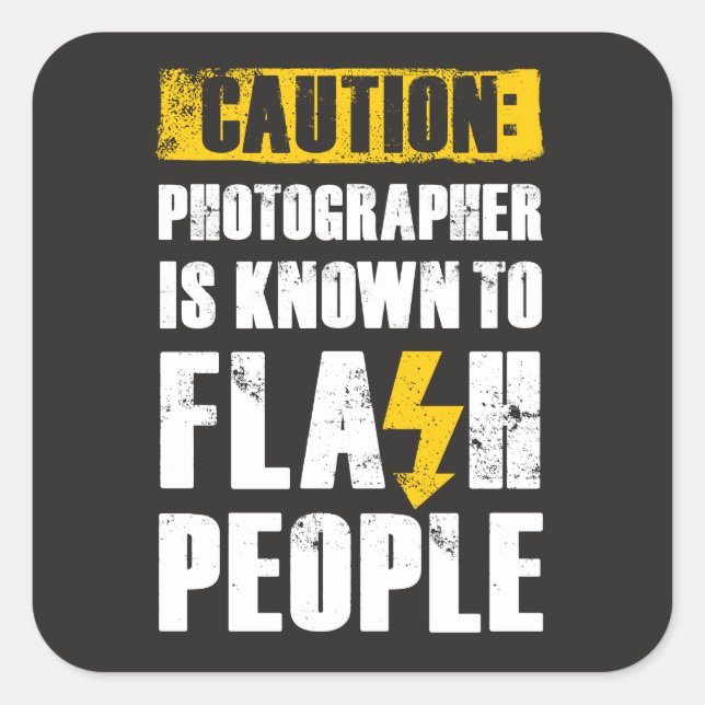 Flash People - Quadratischer Aufkleber (Vorderseite)