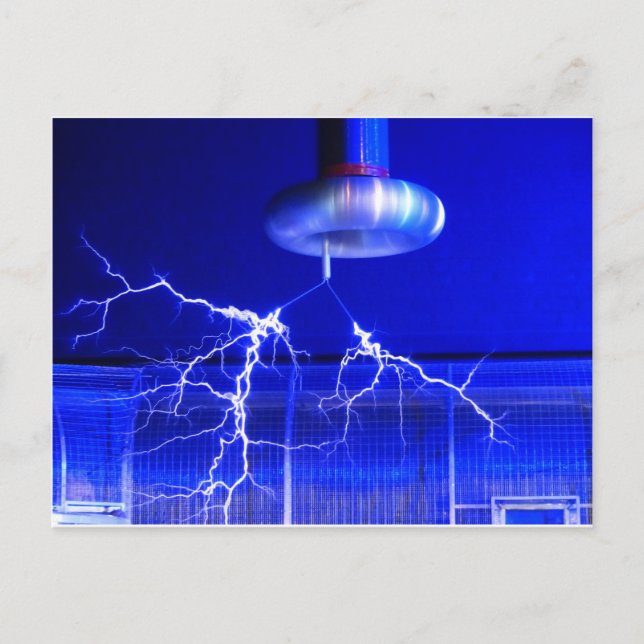 Flash Tesla Coil... Postkarte (Vorderseite)