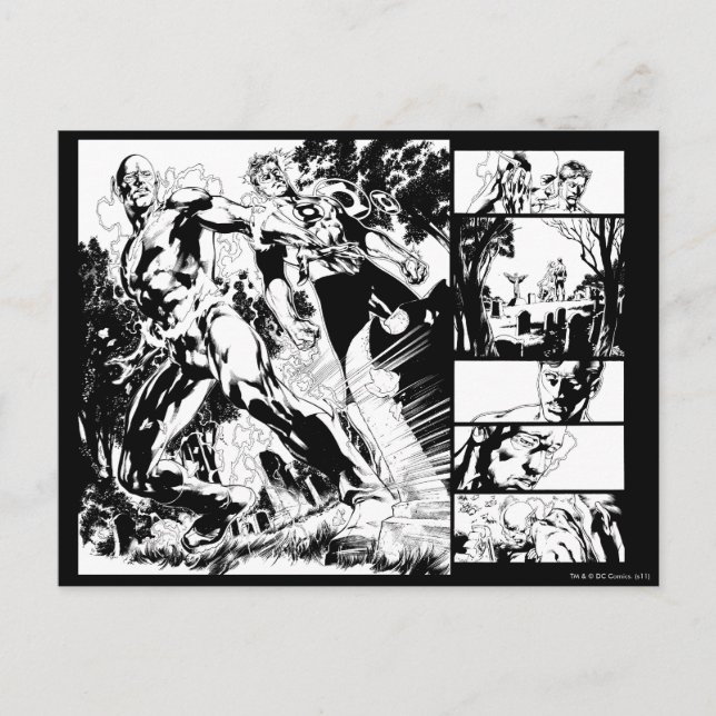 Flash- und Green Lantern-Panel 2 Postkarte (Vorderseite)