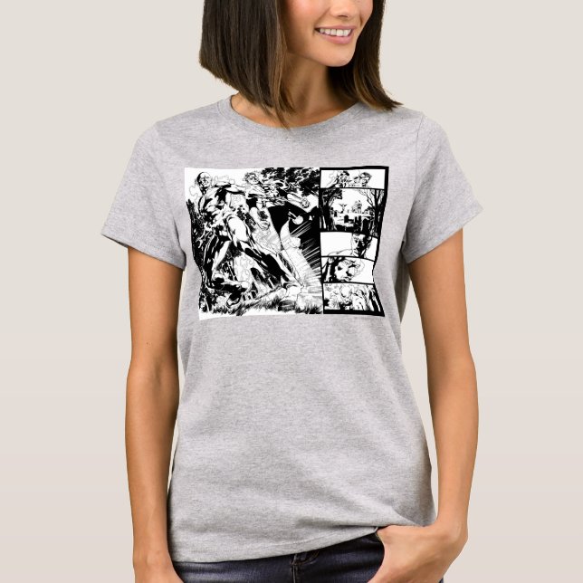 Flash- und Green Lantern-Panel 2 T-Shirt (Vorderseite)