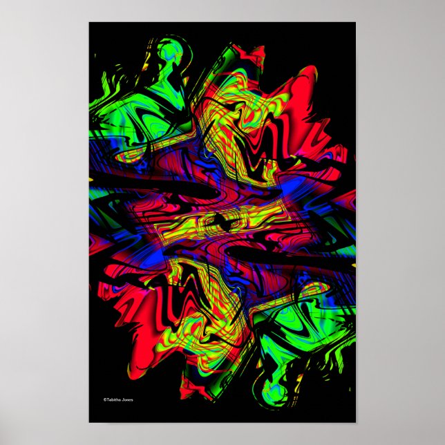Flashback Modern Abstrakt Art Poster (Vorne)