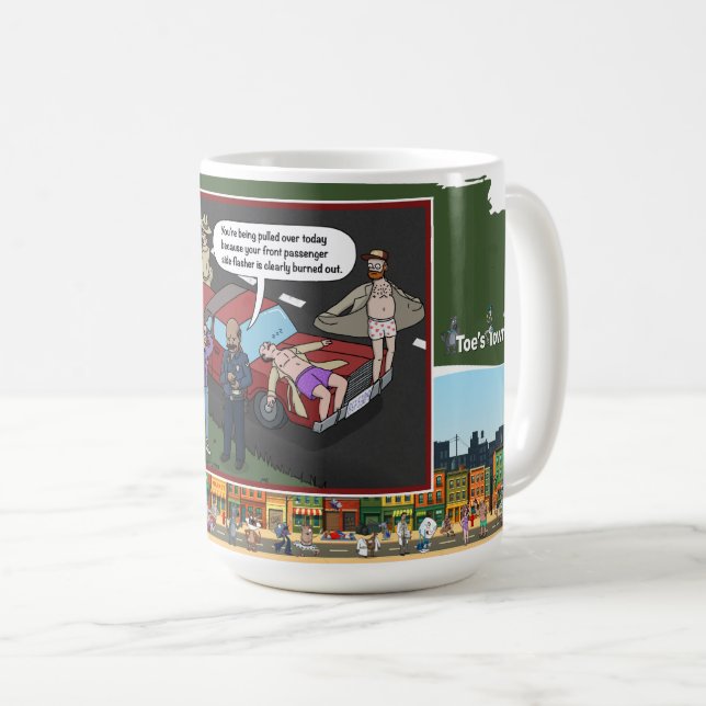 Flasher Violation | Literal Wordplay Humor Classic Kaffeetasse (VorderseiteRechts)