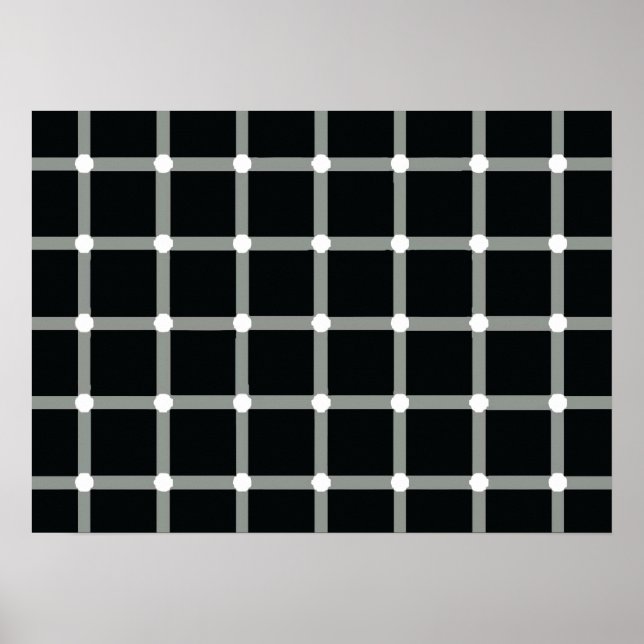 Flashing Black Dots - Optical Illusion Poster (Vorne)