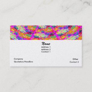 FLASHY BUSINESS CARDS - PSYCHEDELIC-BLUME-DESIGN VISITENKARTE