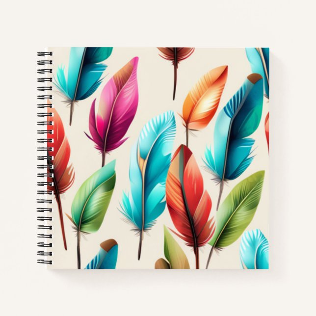 Flashy Feathers Notizbuch (Vorderseite)