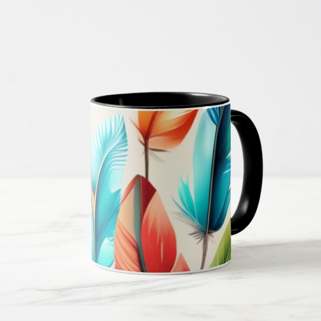 Flashy Feathers Tasse (VorderseiteRechts)