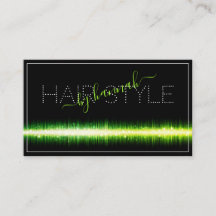 Flashy Light Green auf Black Hair Salon Ernennung