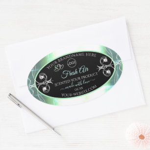 Flashy Light Turquoise Noir Produit Étiquettes Bij