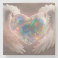 *~* Flashy Opal Heart Angel Wings AP78