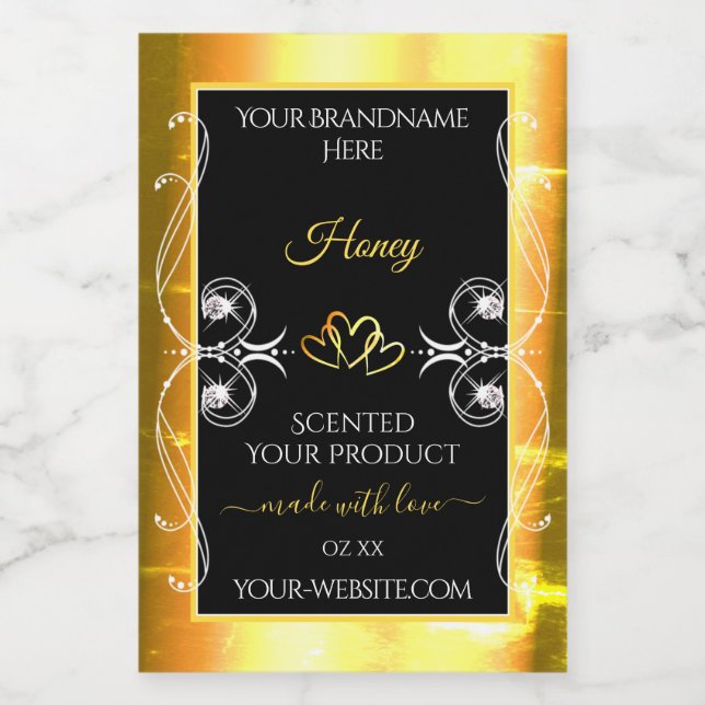 Flashy Or éblouissant Produit Diamants Étiquette N (Étiquettes simples)