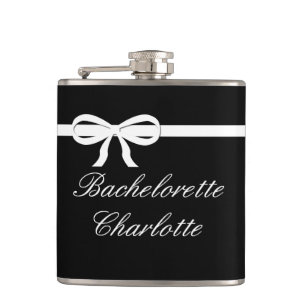 Flask Bachelorette Geschenk Schwarze Hochzeit Pers Flachmann
