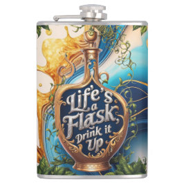Flask Forward to Fun - Motivation zu trinken - wit Flachmann