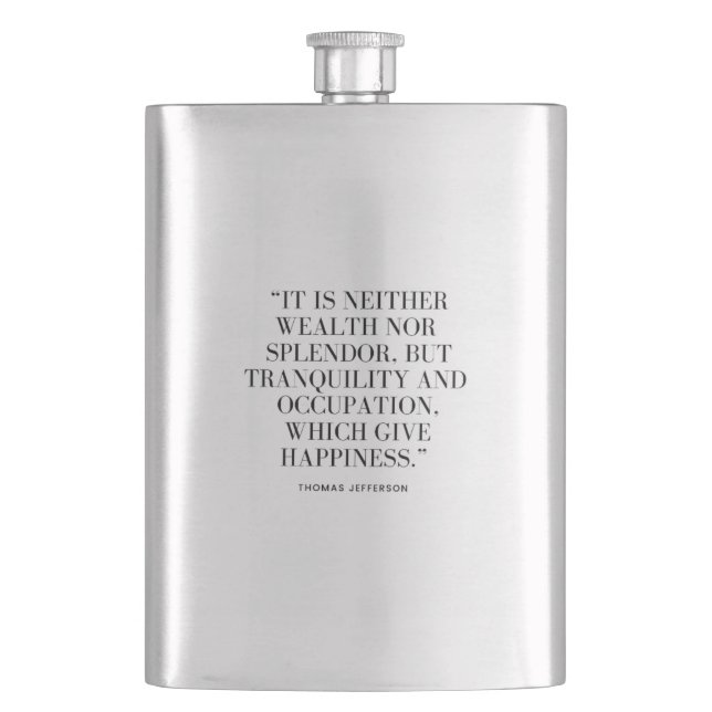 Flask mit Glücks- und Vermögensangebot Flachmann (Vorderseite)
