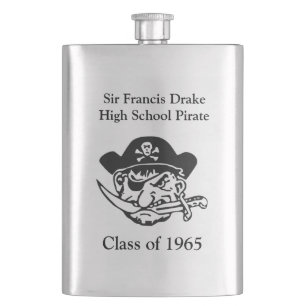 Flask Sir Francis Drake High School Personalisiere Flachmann
