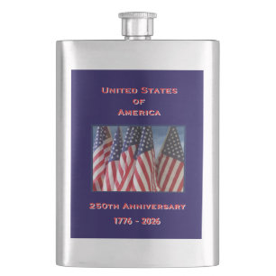 Flasque 250e anniversaire USA drapeaux patriotiques