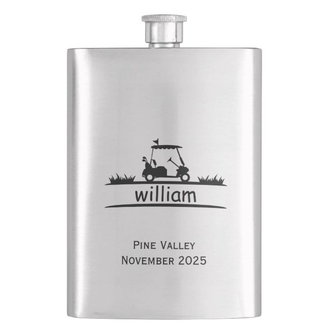 Flasque  8 oz Stainless Steel Custom Gift for Golfers (devant)