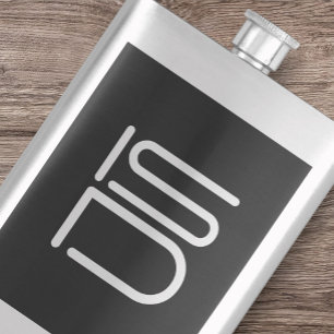 Flasque Acier Inoxydable élégant Discret Argent