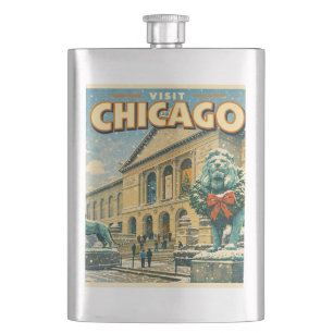 Flasque Affiche de l'Institut d'Art de Chicago en hiver