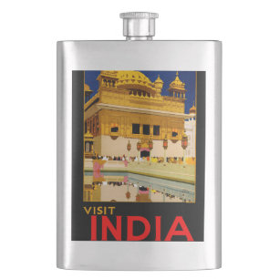 Flasque Affiche de voyage Inde art indien vintage