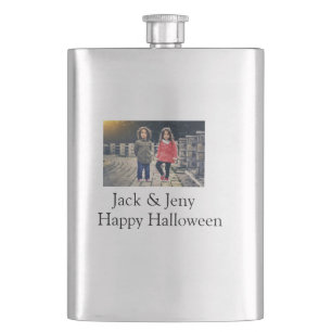 Flasque ajouter nom photo texte Halloween enfant fille gar