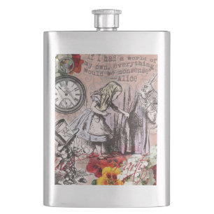 Flasque Alice rideau de nonsens merveilleux classique