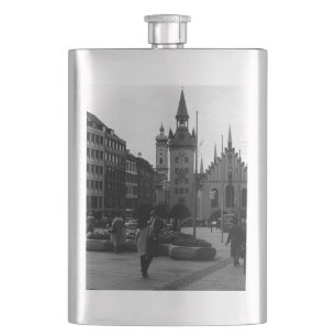 Flasque Allemagne vintage Église de Munich Marienplatz