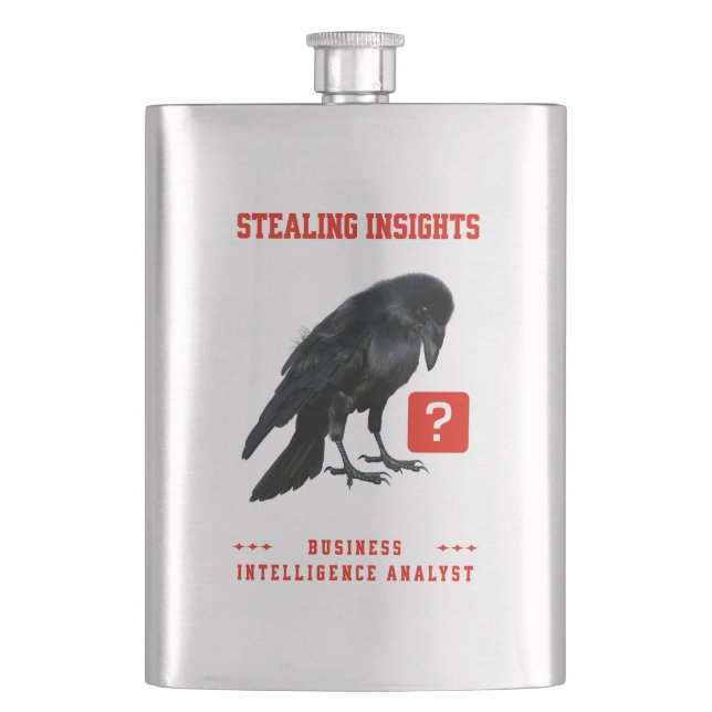 Flasque Analyste en intelligence d'affaires Crow (devant)