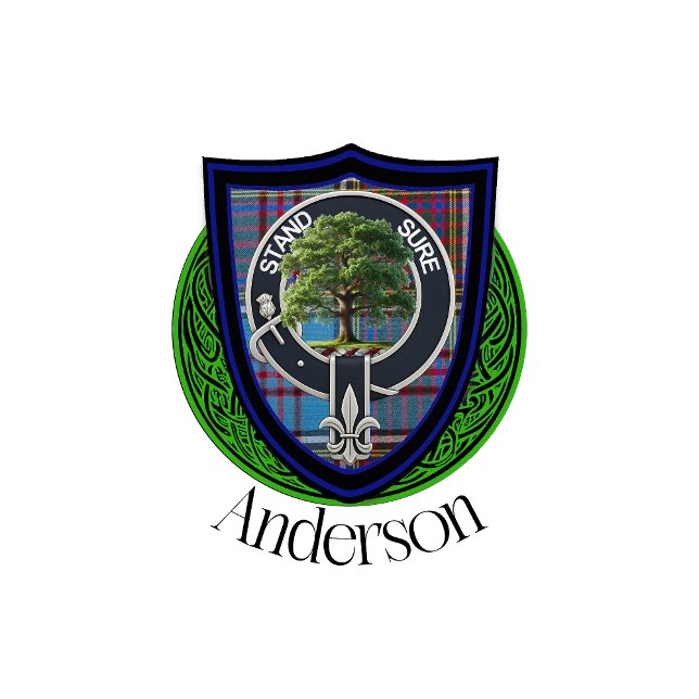 Flasque Anderson Scottish Clan Tartan et Crest (Créateur téléchargé)