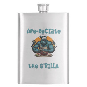 Flasque Appréciez Le Maître du BBQ G'rilla Amusement de Mo