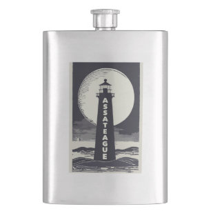 Flasque Assateague Lighthouse Virginia Moon