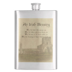Flasque Bénédiction irlandaise vintage