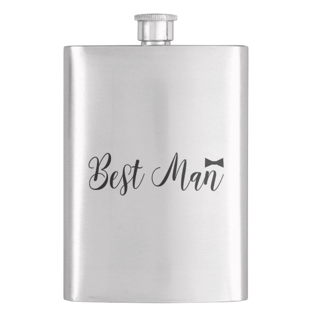 Flasque Best Man Bowtie Mariage, Bachelor Party Cadeau (devant)