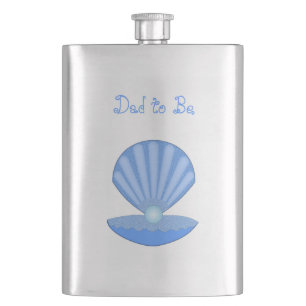 Flasque Blue Baby Boy Coquille d'huîtres et Pearl Papa d'ê