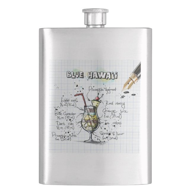 Flasque Blue Hawaii (devant)