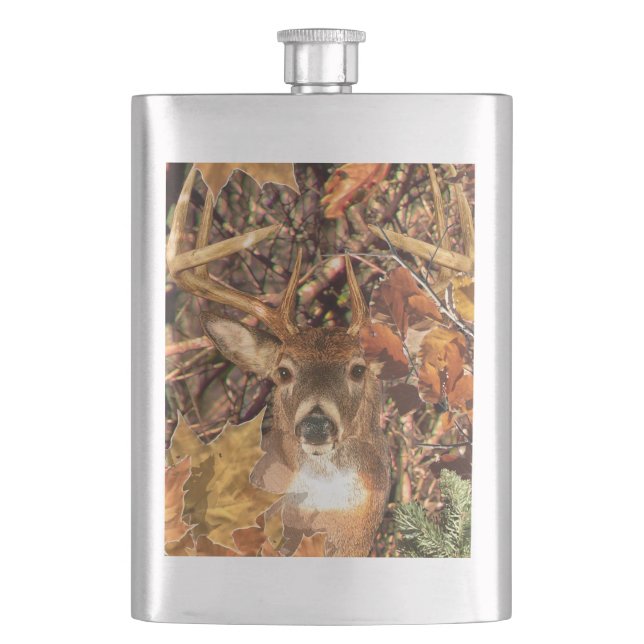 Flasque Buck in Fall Camo White Tail Deer (devant)