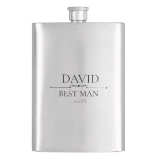 Flasque Cadeau de mariage personnalisé pour le témoin