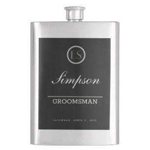 Flasque Cadeau personnalisé Monogram Groomsman