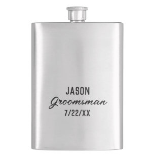 Flasque Cadeau pour garçons d'honneur Texte personnalisé F