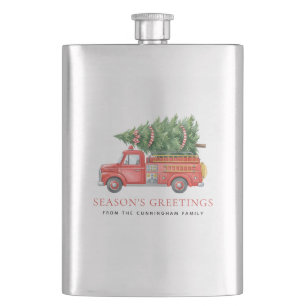 Flasque Camion de pompiers de Noël personnalisé moderne